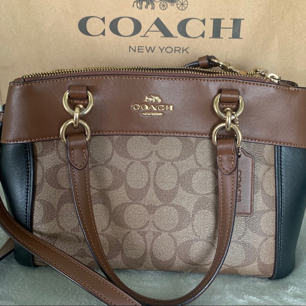 coach crossbody bag black/brown